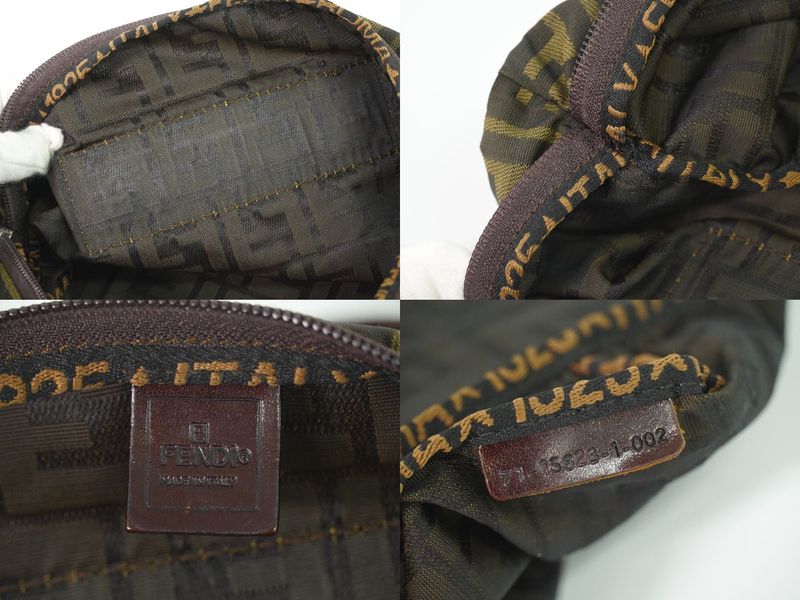 Authentic Fendi Zucca Tote Handbag Canvas Brown 15823 Zucca Bag Pre-owned