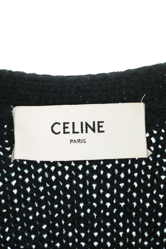 Celine 2ae8e528w Deer Future Back Wappen Wool Cardigan Men's S
