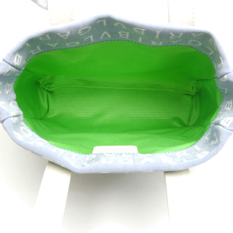 Bulgari Bvlgari Logomania Handbag Women Blue Light Blue