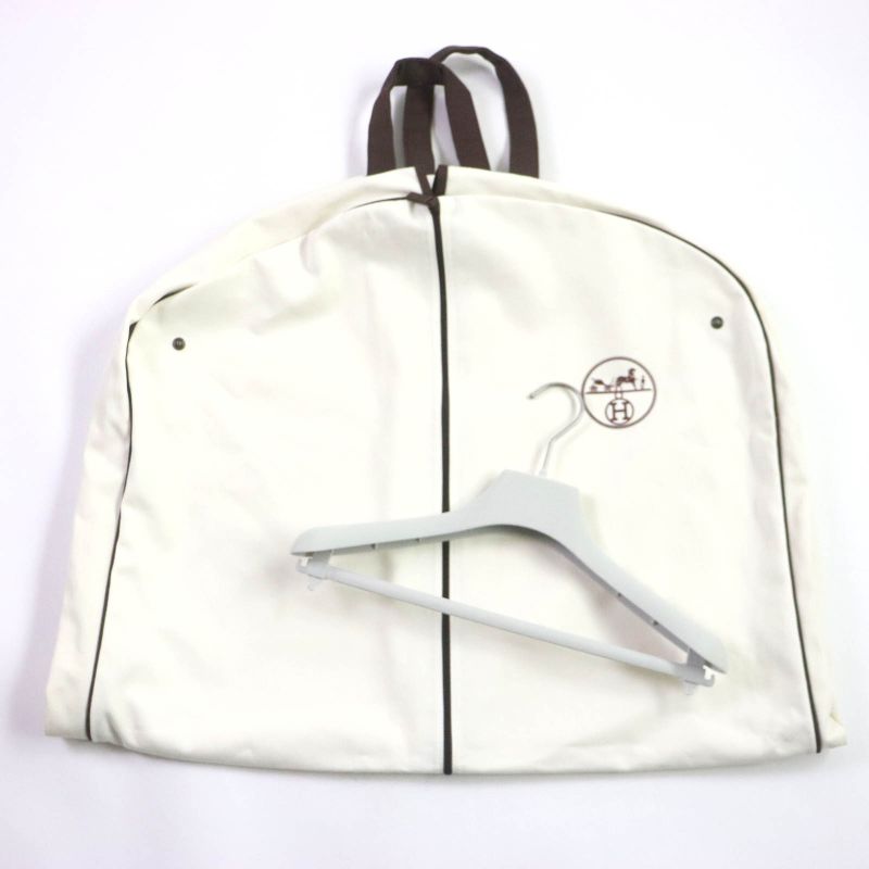 Hermes 23SS Chaine D'ancre All Over Print With Serie Buttons Denim Jacket White