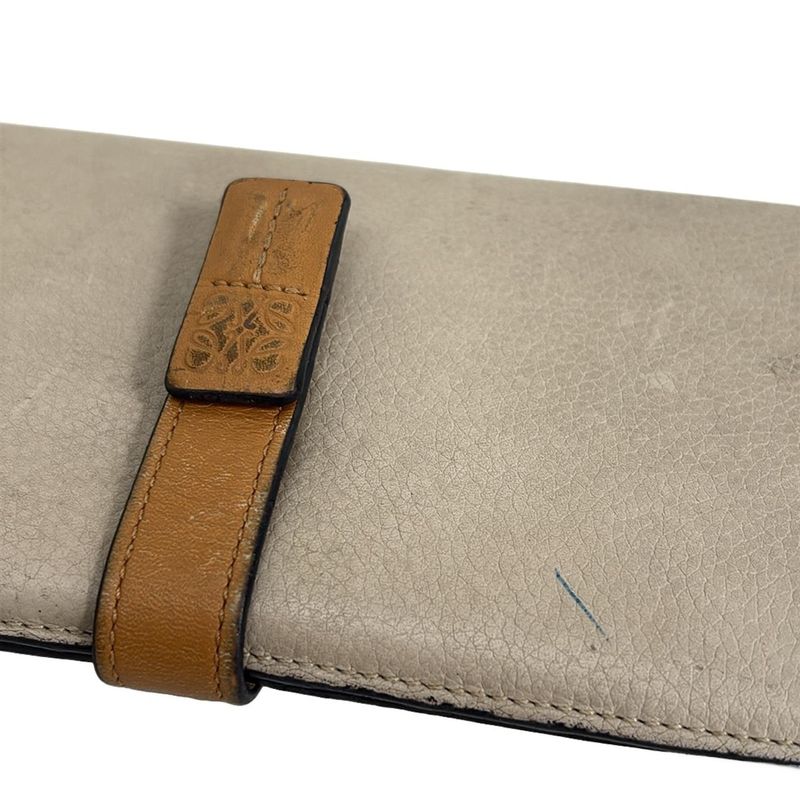 Loewe Long Wallet - Gray Beige And Light Brown Leather