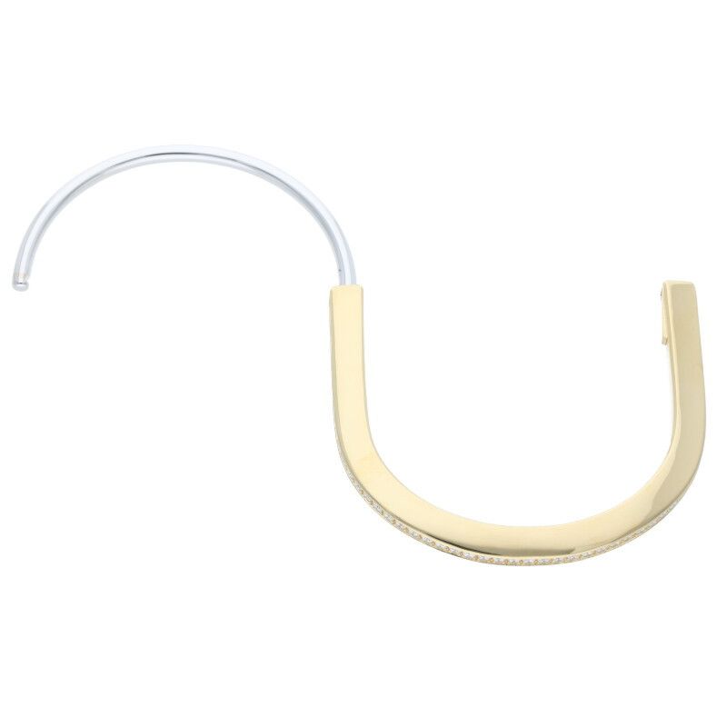 Tiffany & Co Lock Bangle Padlock Half Diamond Bangle Ladies XL