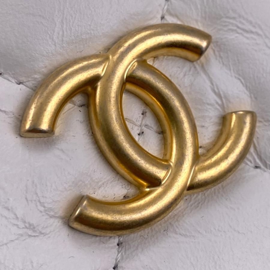 Chanel As3740 Beau Ring Bag Calf Handbag Shoulder Bag Random Plate White Gold