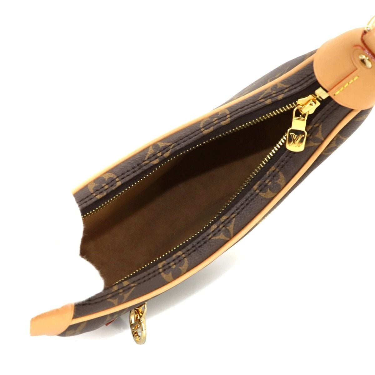 Louis Vuitton Monogram Loop Handbag Shoulder Bag Half Moon Brown Tan