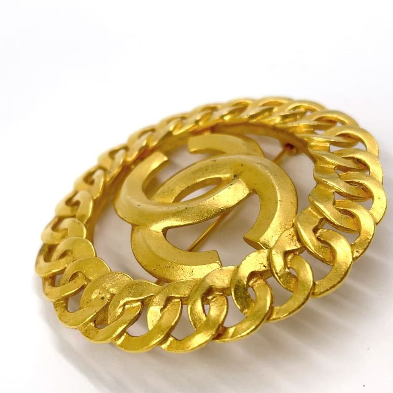 Chanel Coco Mark Circle GP Gold Brooch