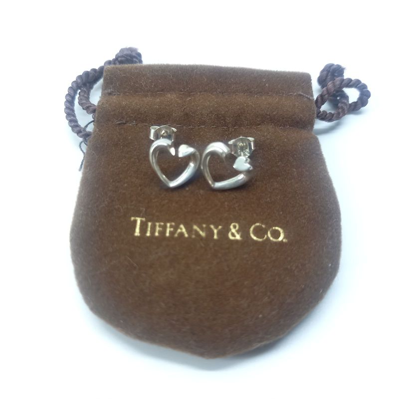 Paloma Picasso Tenderness Heart Earrings 925 Silver Tiffany &co