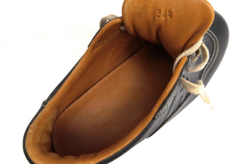 Hermes Shoes Sneakers Shoes Low Cut Ladies Women Leather Genuine Black Quick