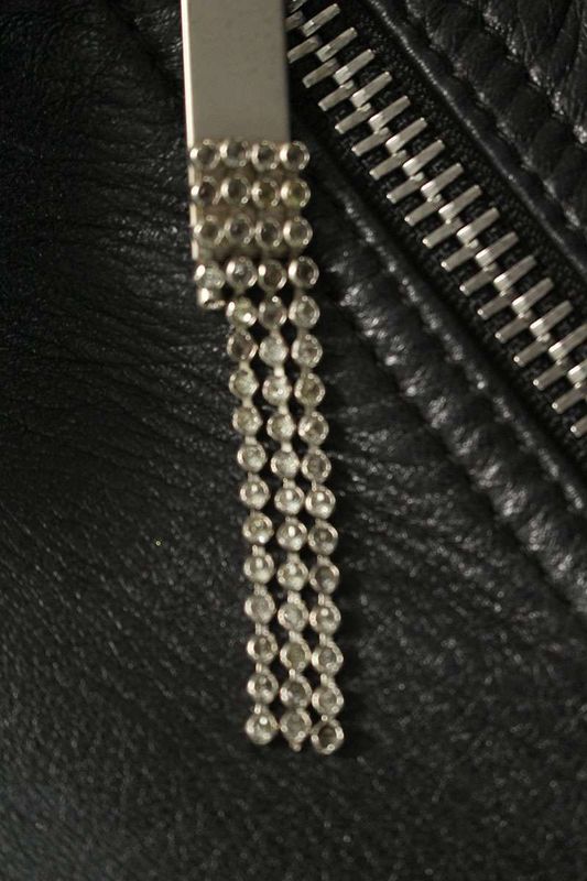 Saint Laurent Paris 472316 Y5qq2 Leather Zip-up Blouson With Pin Decoration