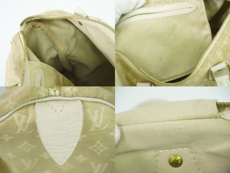 Authentic Louis Vuitton LV Speedy 30 Monogram Mini Lin Handbag Mini Boston Bag