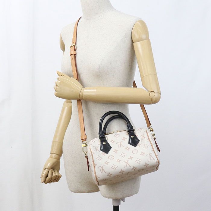Louis Vuitton Speedy Bandoliere 20 2WAY Monogram/dunne Handbag PVC Ladies