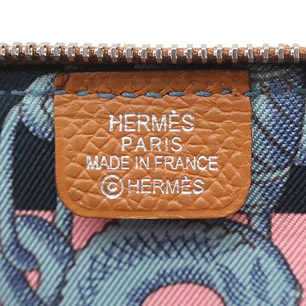 Hermes Coin Case Azap Silk Quinn Mini Coin Case Vaux Epson Gold Silver Hardware