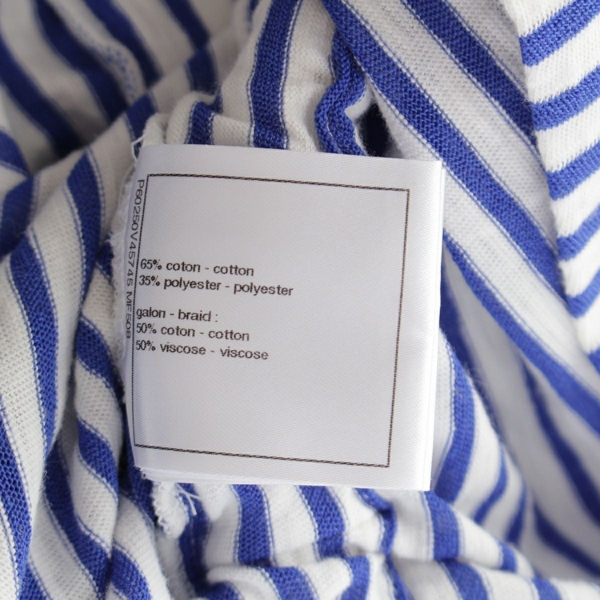 CHANEL Runway Resort La Pausa Striped Dress Blue White 2019 Cruise 36