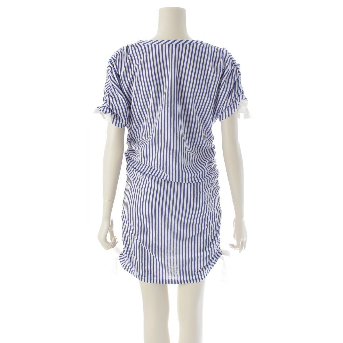 CHANEL Runway Resort La Pausa Striped Dress Blue White 2019 Cruise 36