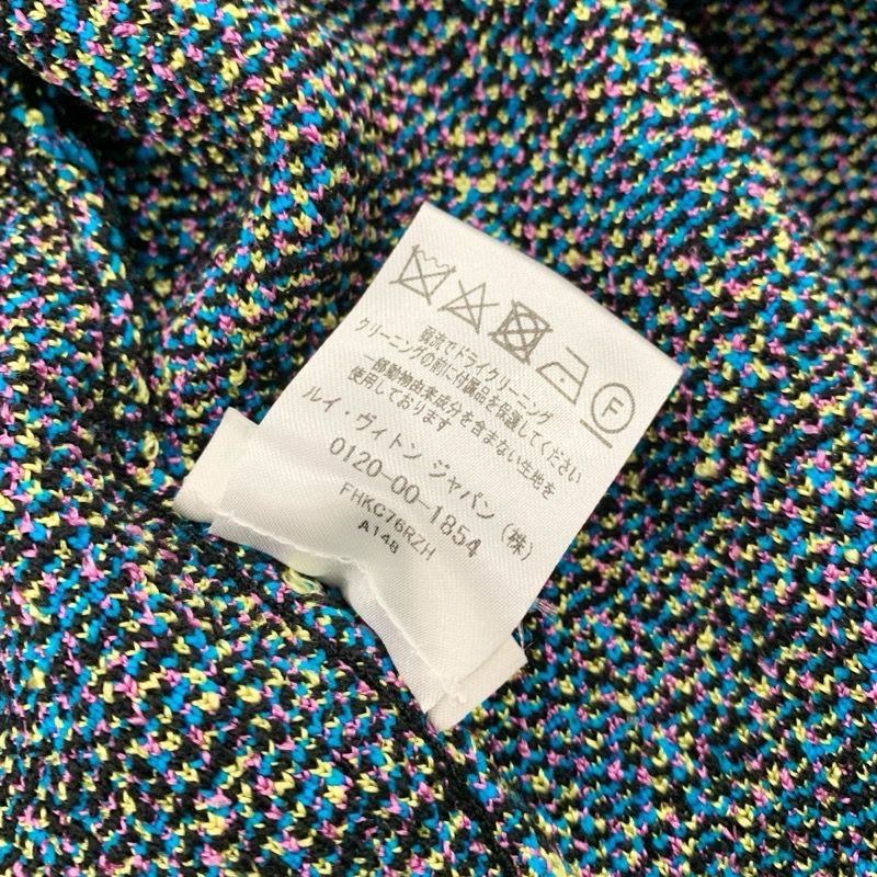 Louis Vuitton Outer Jacket Blouson Monogram Zip Up Black Blue