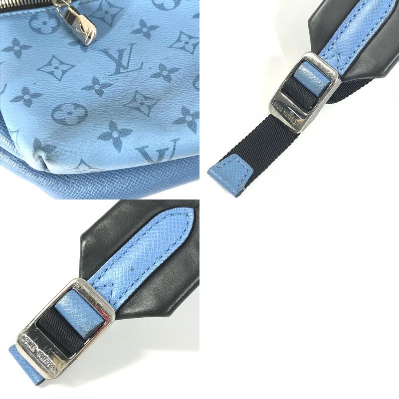 Louis Vuitton Backpack Sac Discovery Backpack PM M30747 Taiga Leather Denim Blue