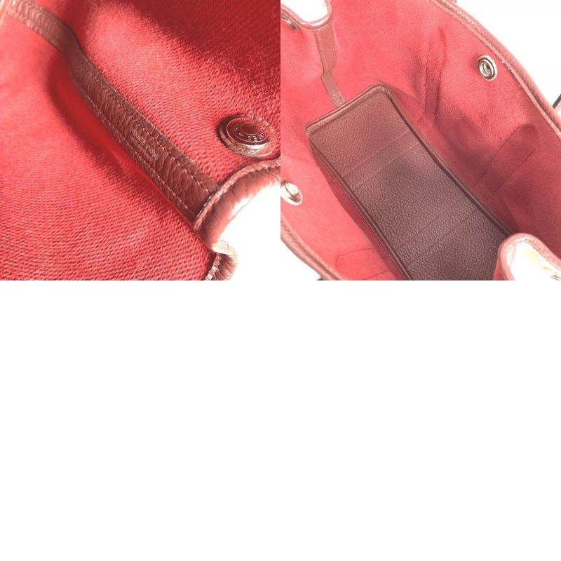Hermes Handbag Garden Party TPM Garden Party TPM Toile Ash Wine Red