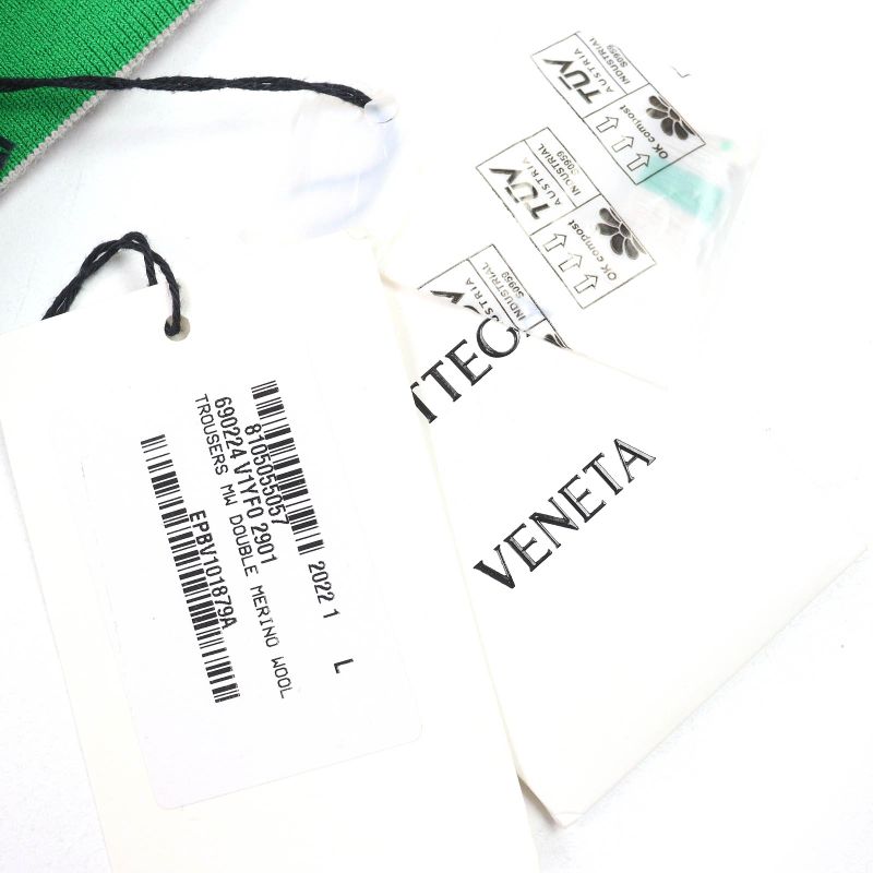 Bottega Veneta 22SS 690224 Wool Sweatpants Track Pants Light Grayish L Made In