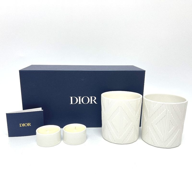 DIOR Miscellaneous Candle Set Ceramic White
