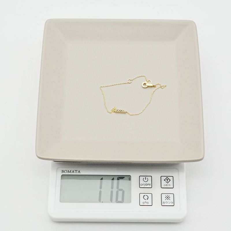 Celine Black Diamond 18K Line Bracelet 25-1546s