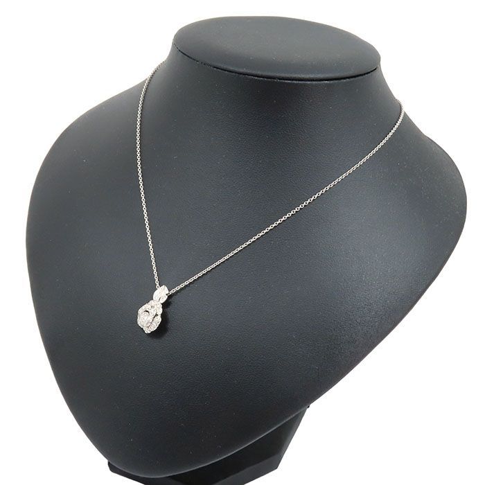 Christian DIOR Rose Dior Bagatelle Necklace Diamond 18K White Gold 750 White