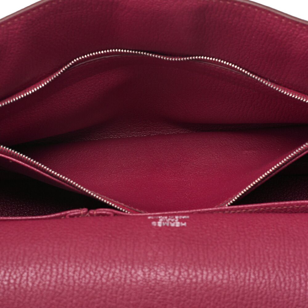 Hermes Gipsyère 34 Shoulder Bag Taurillon Clemence Tosca (silver Hardware)