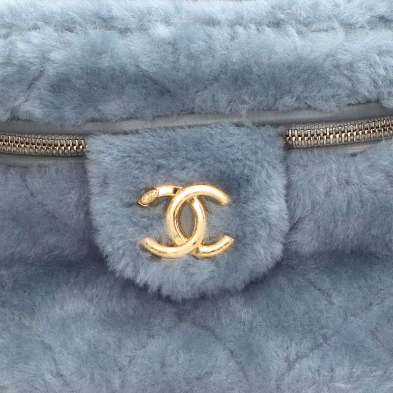 Chanel As3357 Small Vanity Shearling Lambskin Shoulder Bag Women