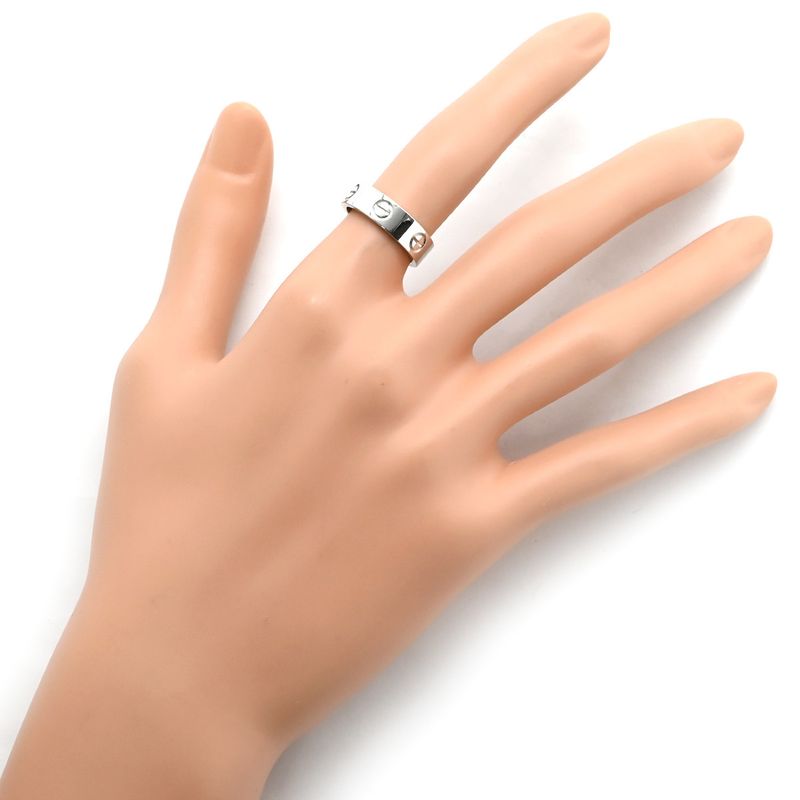 Cartier Ring Love Ring 18k White Gold White Gold #51(jp11) Love Ring 750 18k Wg