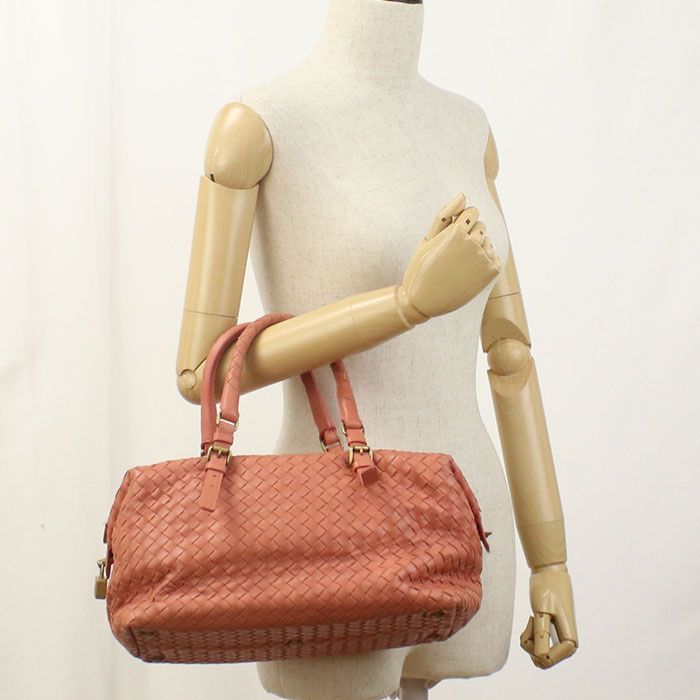 Bottega Veneta Intrecciato 173398 V00a2 6810 Mini Boston Leather Women