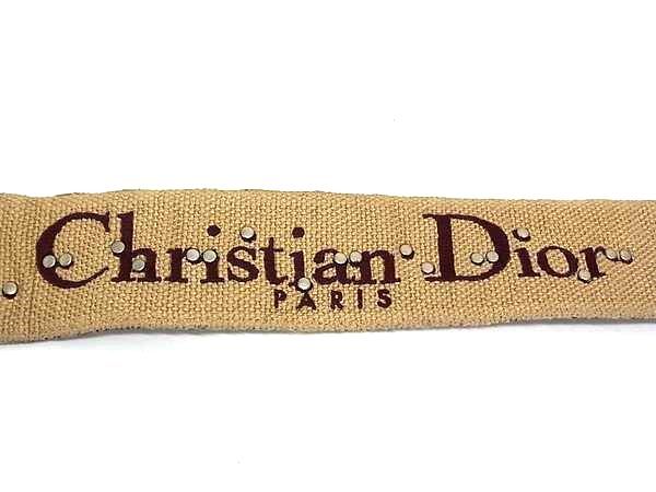 Christian Dior Medallion Trotter Canvas And Leather Shoulder Strap For Bag