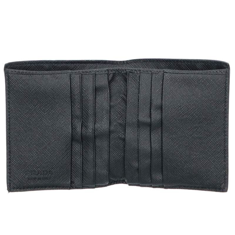Prada 2mo5132 Embossed Logo Bifold Leather Wallet Men's
