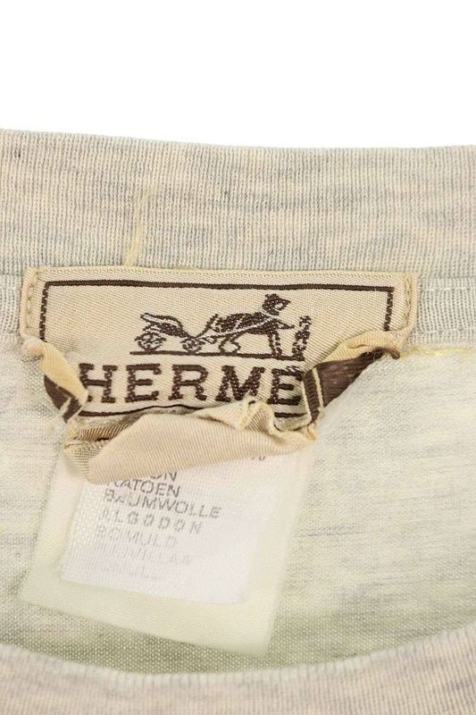 Hermes H Logo Embroidered Pocket T-shirt Men's XL