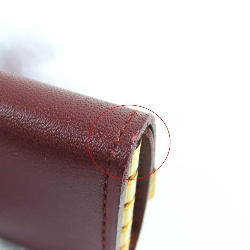 Cartier Must De Cartier 4-ring Leather Key Case Bordeaux With Box Made In Spain