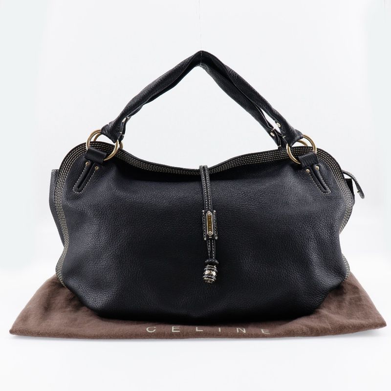 Celine Bittersweet Leather Black Women's Tote Bag