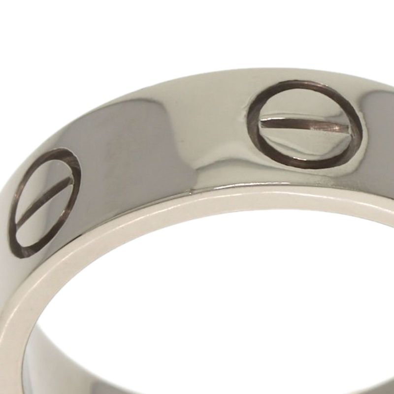 Cartier Love Ring #52 Ring - 18K White Gold Ladies