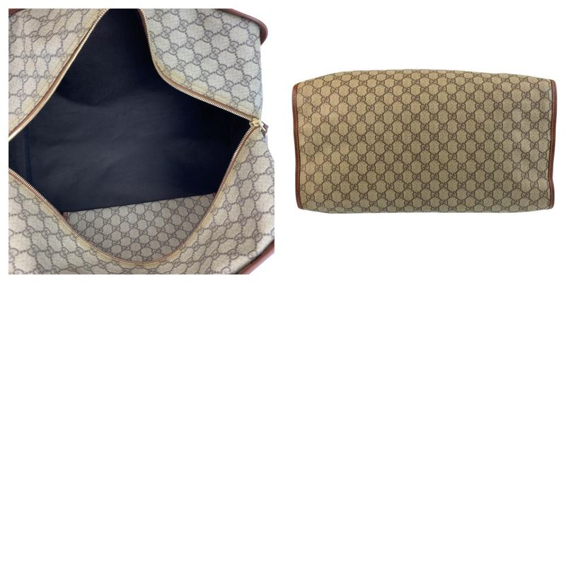 Gucci Sherry Line Beige Gold Hardware GG Supreme Canvas 211133 Boston Bag