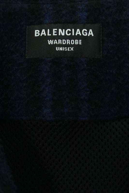 Balenciaga 21AW Tracksuit Jacket 675648 Tlu11 Sporty B Wool Check Track Blouson