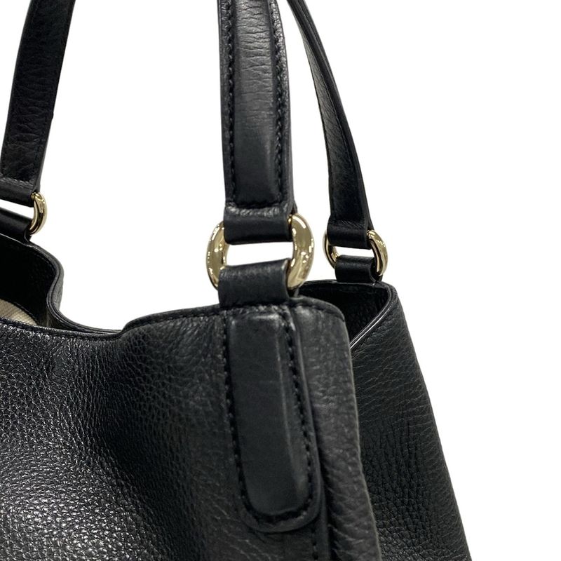 Gucci Tote Bag Soho Cellarius 282309 Black Leather