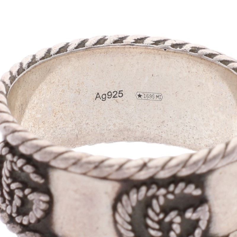 Gucci Interlocking Silver Ring Men's Size 13 15