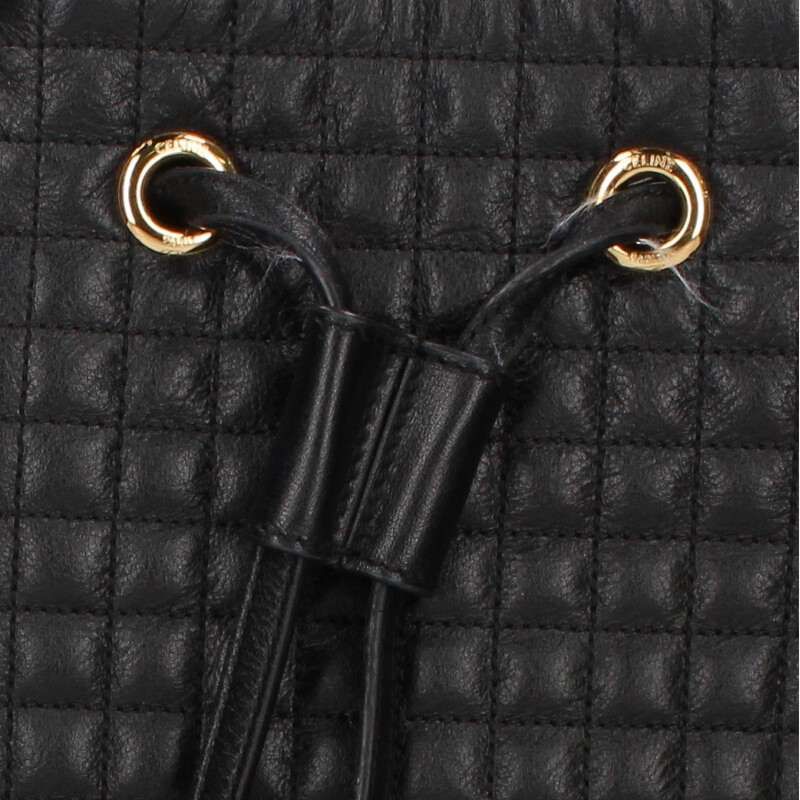 Celine Quilted Ccharm Leather Backpack Women