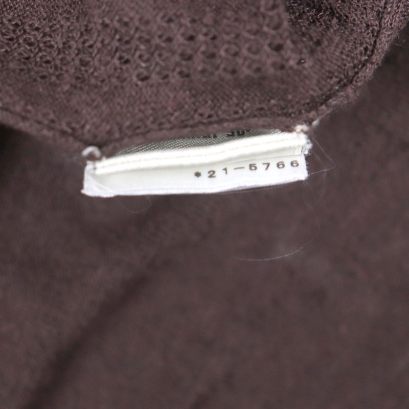 Hermes 21SS Linen Silk Bottle Neck Light Hand Summer Knit Cut And Sewn Dark