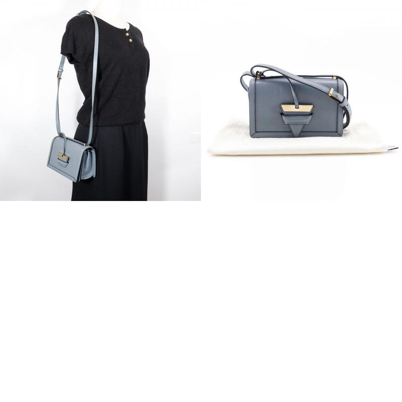 Loewe Barcelona Small Calf Stone Blue Light Blue Women Shoulder Bag