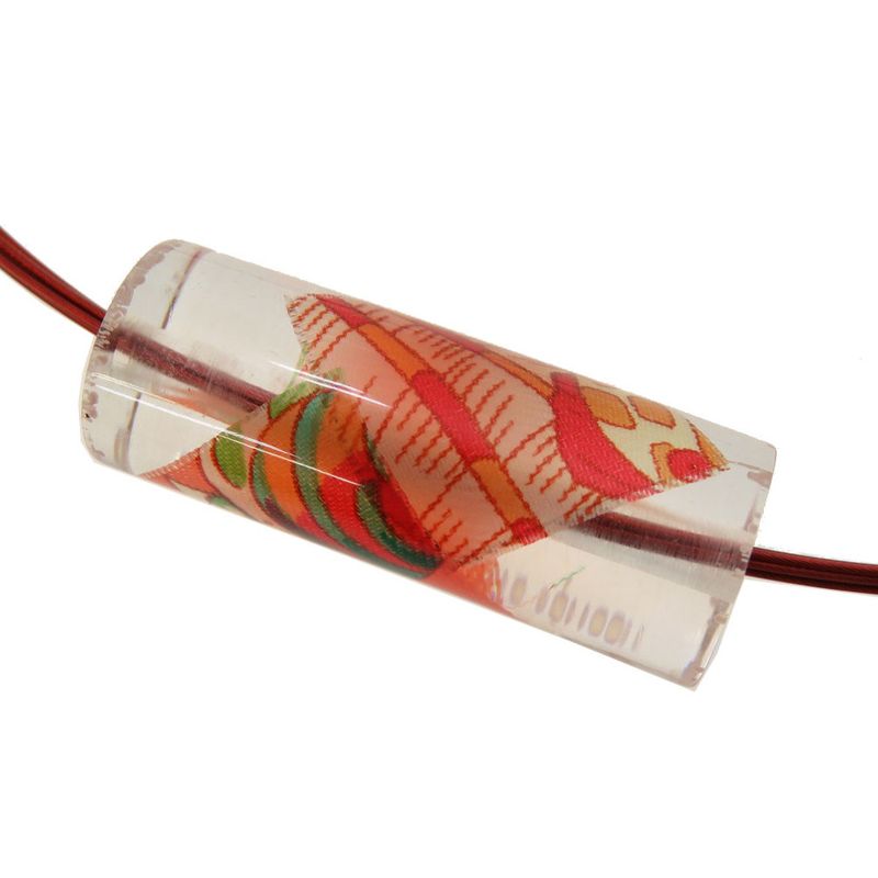 Hermes Licinée Choker Plastic Wire Orange Accessories 0274 Hermes