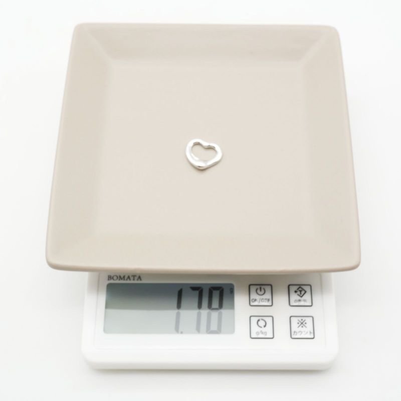 16mm (0.63in)tiffany & Co Open Heart Silver Necklace Top 25-1198