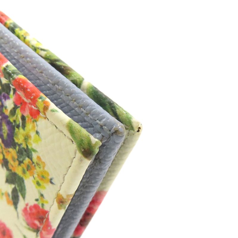 Christian DIOR Flower Card Case Leather Women