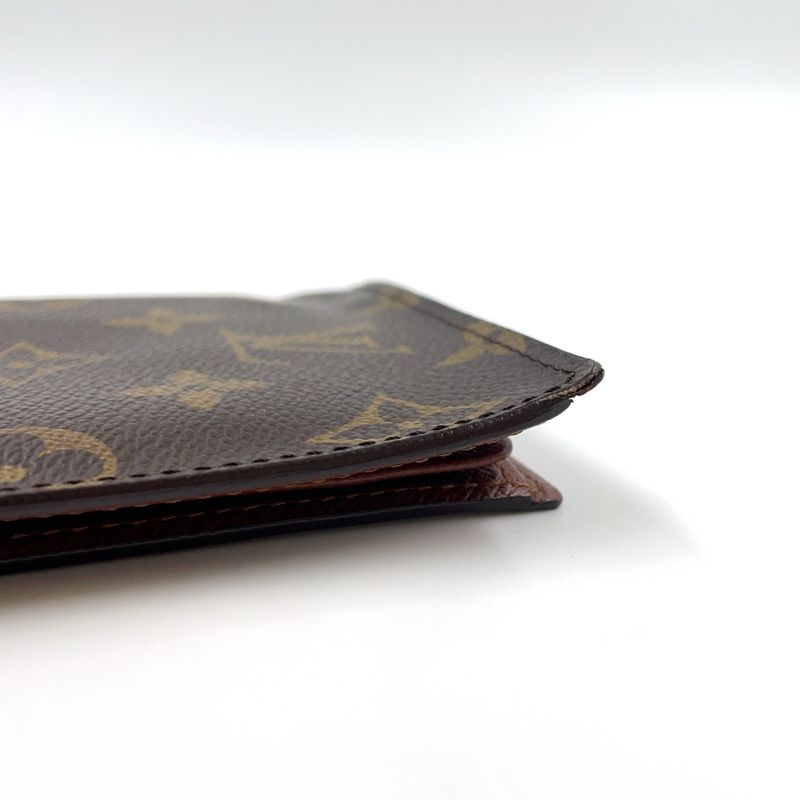 Louis Vuitton Trifold 2-fold Billfold Monogram PVC Brown Card Case M61731