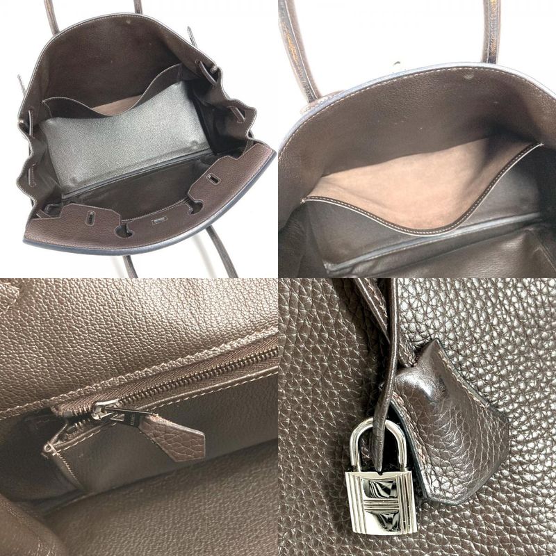 Hermes Handbag Birkin 35 Birkin 35 Taurillon Cles Mans Chocolat Brown