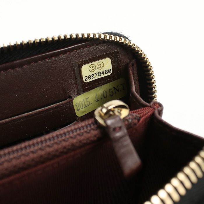 Chanel Round W Zip Wallet Long Wallet Round Zipper Lambskin 20788480 Ladies