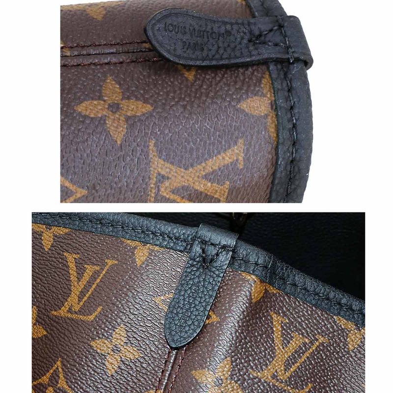 Louis Vuitton Monogram Neverfull Inside Out MM Tote Bag Noir Black M11946 RFID