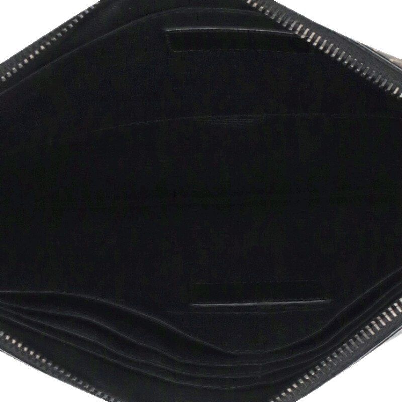 Saint Laurent Paris 397294 Skull Print Allover Leather Clutch Bag Men's