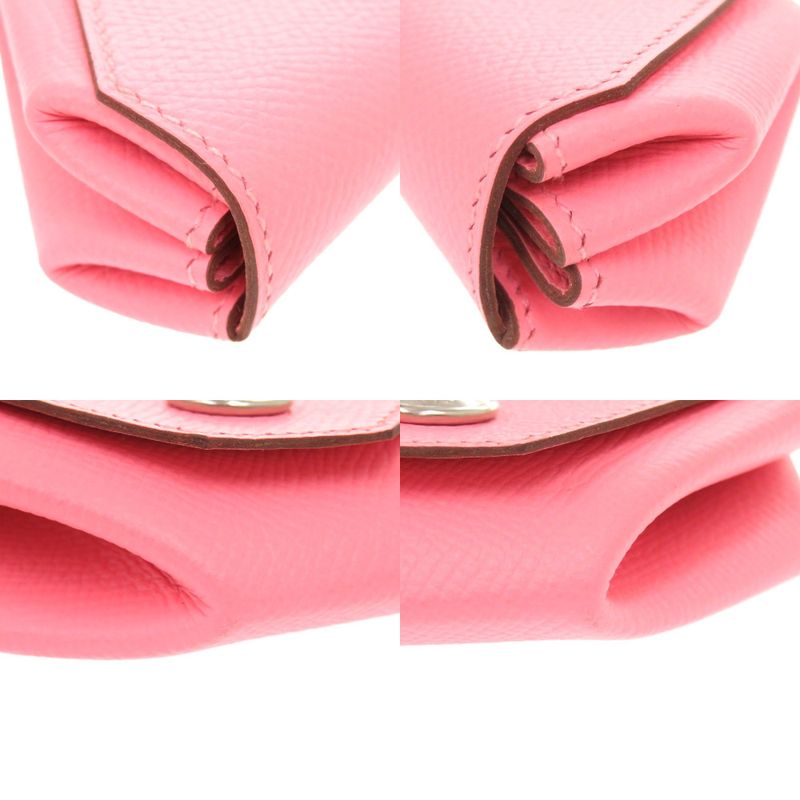 Hermes Le Van Cattle Vaux Epson Rose Confetti Silver Hardware X Engraved Coin